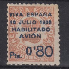 Sellos: 1936 CANARIAS HABILITADO EDIFIL 3* VC 28*