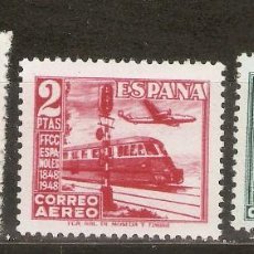 Selos: ESPAÑA 1948 CENTENARIO DEL FERROCARRIL EDIFIL 1037/9* SERIE COMPLETA NUEVA. Lote 356301510
