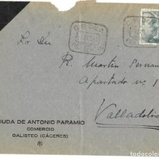 Sellos: 1940 CARTA SOBRE PLASENCIA (CÁCERES). MATASELLOS CAJA POSTAL DE AHORROS.. Lote 312863013