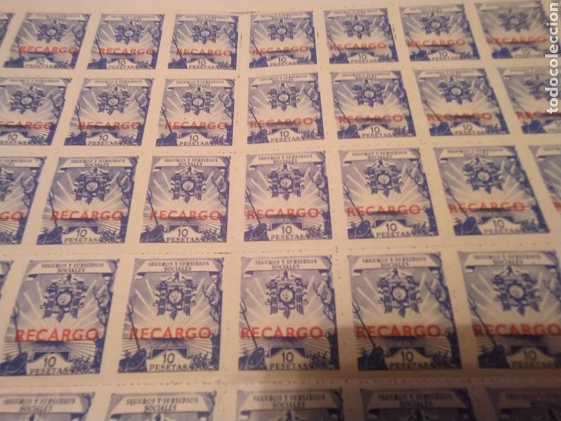 Stamps: Hoja sellos, seguro subsidios,