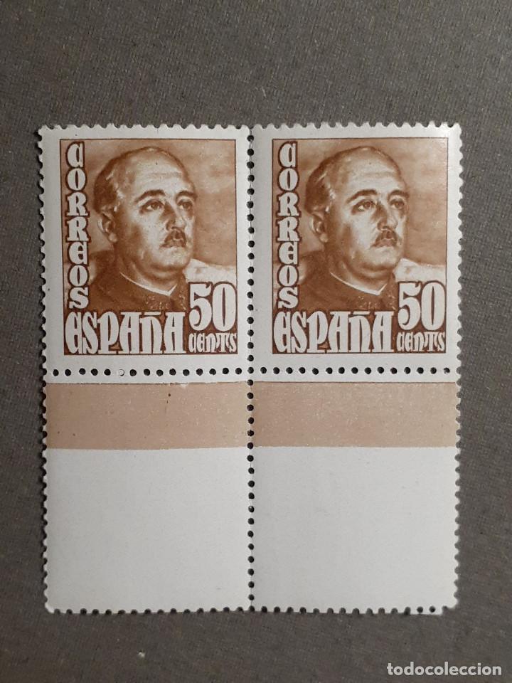 Timbres: paire de timbres neufs Franco 50 Cents