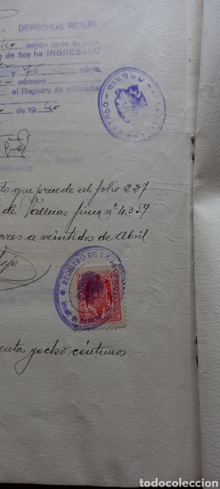 Sellos: Documento con sellos. 1940 - Foto 4