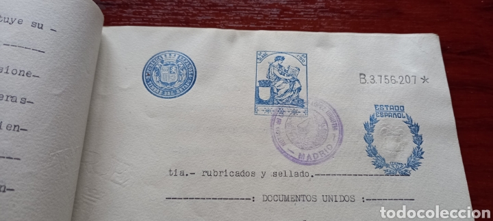 Sellos: Documento con sellos. 1940 - Foto 6
