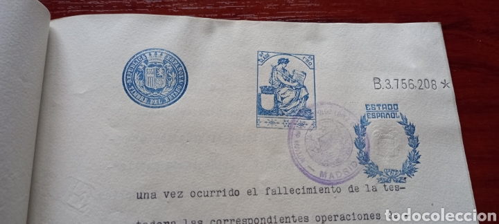 Sellos: Documento con sellos. 1940 - Foto 7