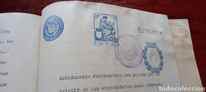 Sellos: Documento con sellos. 1940 - Foto 8