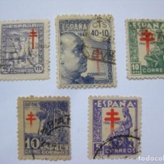 Sellos: SELLOS ESPAÑA 1940-1947 PRO TUBERCULOSOS EDIFIL 938 986,1008,1009,1018. Lote 322867968
