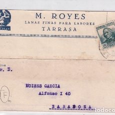 Sellos: M. ROYES LANAS FINAS PARA LABORES TARRASA 1936. Lote 324085888