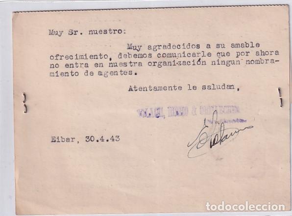 Sellos: Postal Comercial Saloun, Rubio y Ormaechea Eibar Guip&uacute;zcoa - Foto 2
