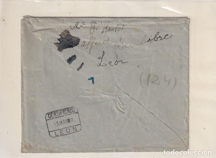 Sellos: Sobre certificado Bembibre Le&oacute;n. - Foto 2