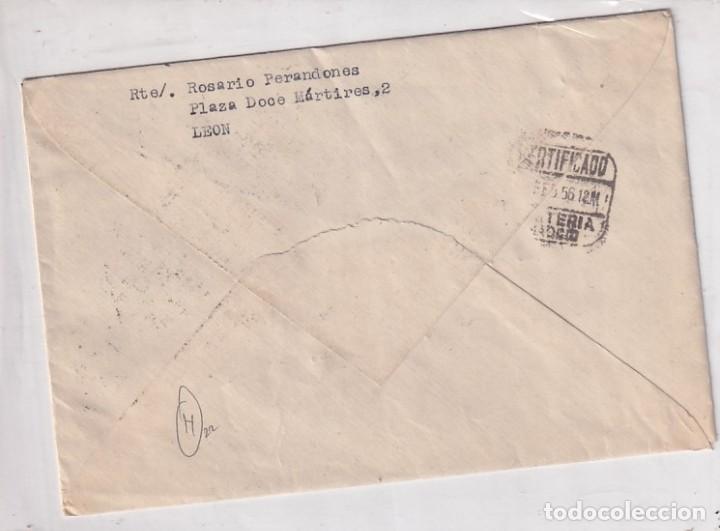 Sellos: Sobre certificado Le&oacute;n. - Foto 2