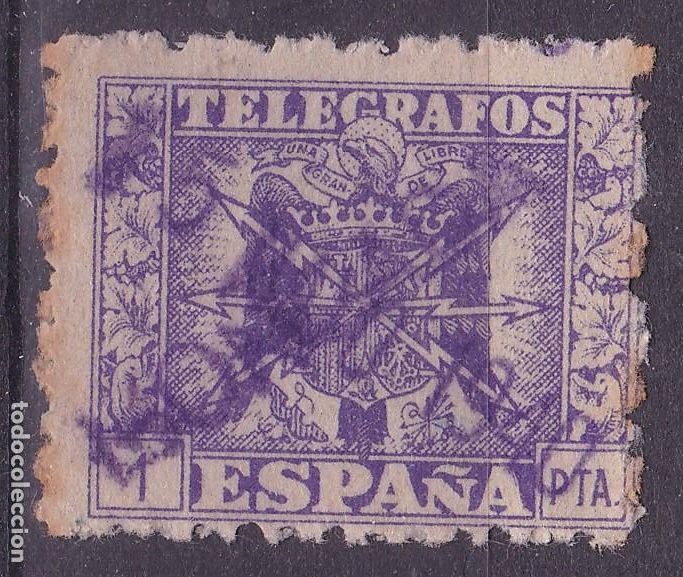 Sellos: BB16-TELEGRAFOS Usado MONCADA - Foto 1