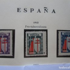 Sellos: SELLOS ESPAÑA SERIE DE 1943 , PRO-TUBERCULOSOS , EDIFIL 970 A 973 , NUEVOS SIN FIJASELLOS. Lote 360580915