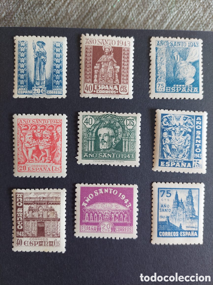 Sellos: A&ntilde;o Santo Compostelano 1943 - Foto 1