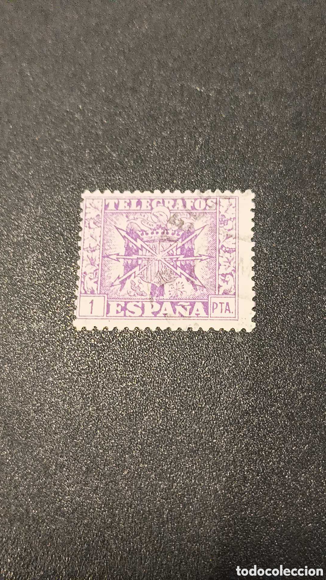 Sellos: Tel&eacute;grafos 1 pts 1949 - Foto 2