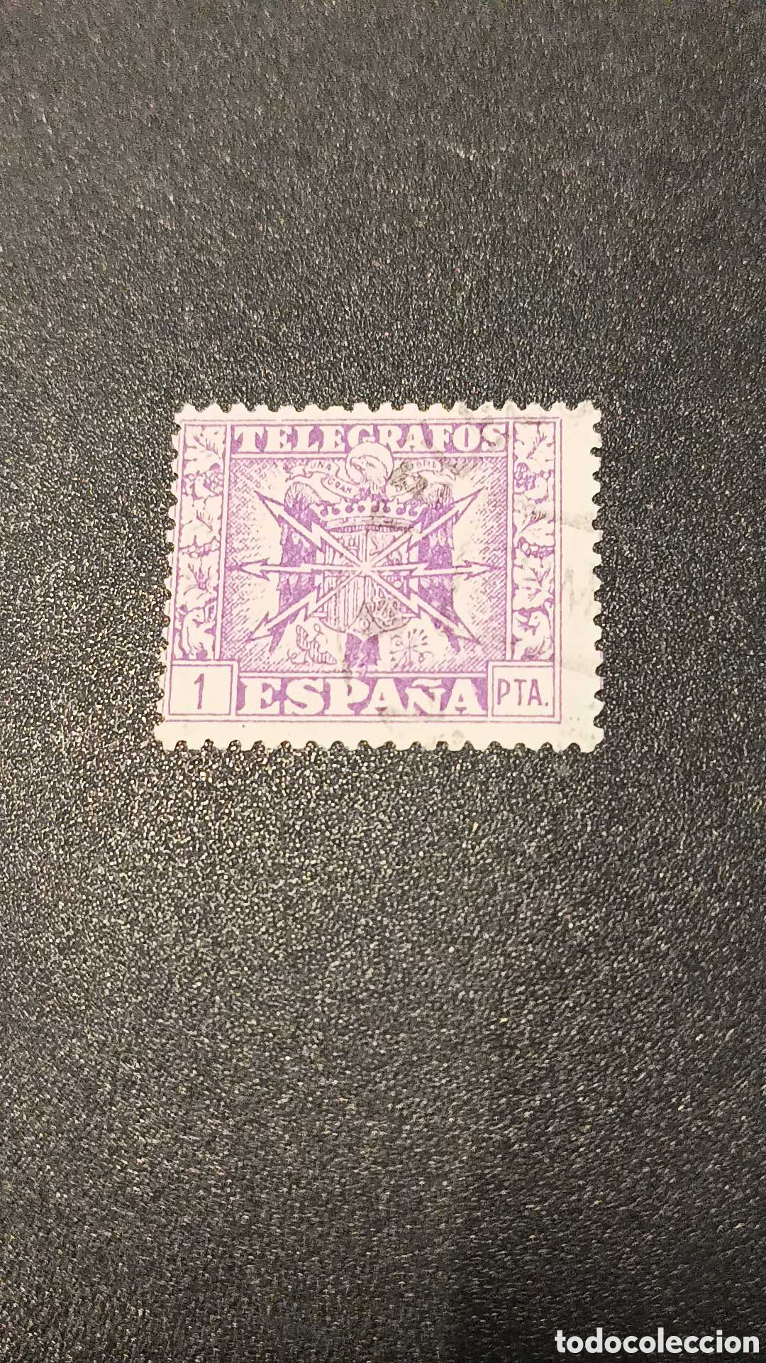 Sellos: Tel&eacute;grafos 1 pts 1949 - Foto 1