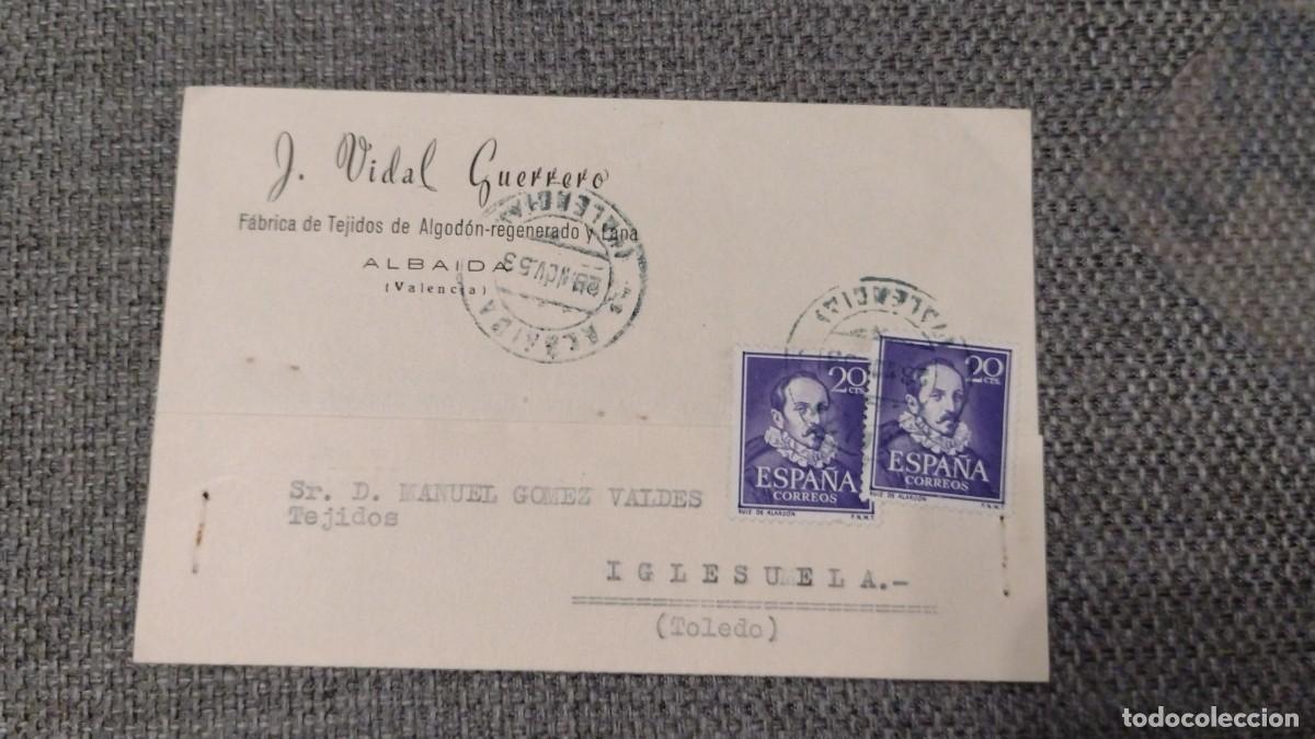 Sellos: J. Vidal Guerrero Valencia. Albaida. Fabrica de tejidos