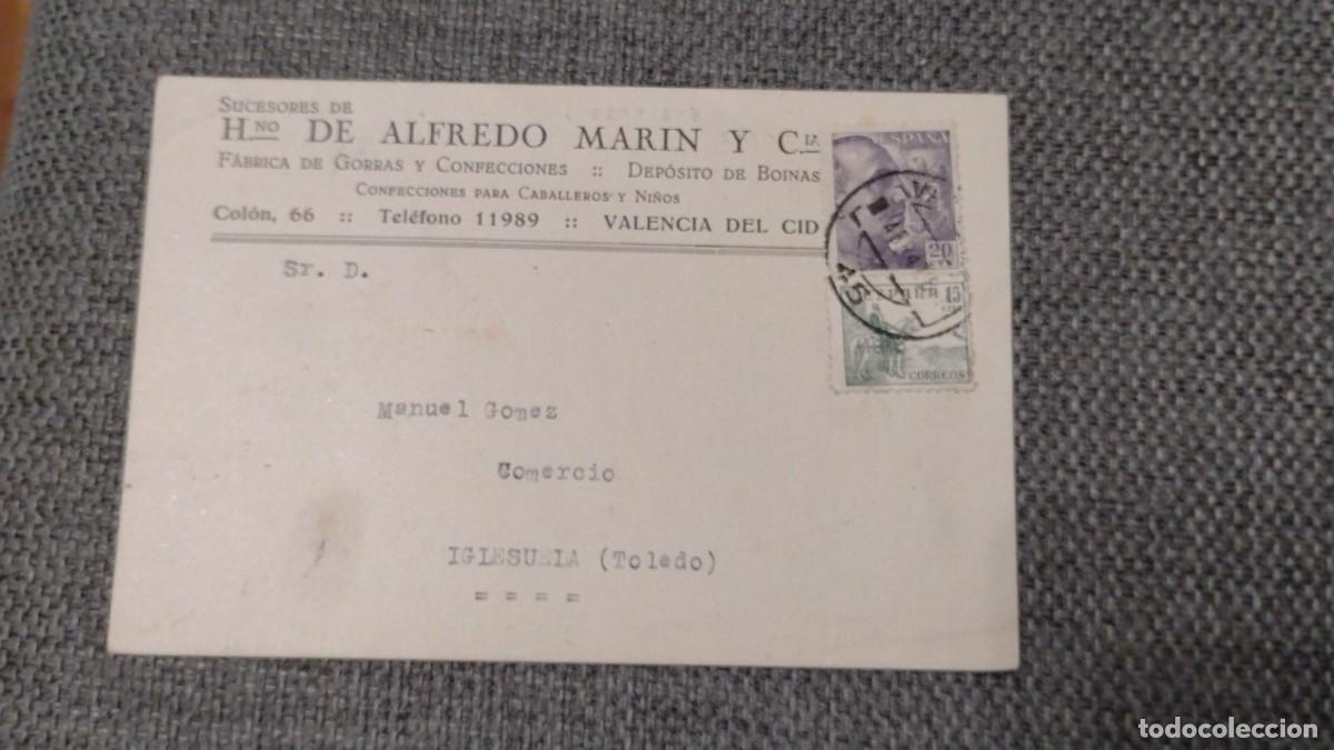 Sellos: Sucesor hermanos de Alfredo Marín Valencia del Cid. 1947 firma