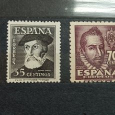 Sellos: ESPAÑA. 1948. HERNÁN CORTÉS Y MATEO ALEMÁN. EDIFIL 1035/1036. NUEVOS *