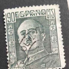Sellos: ESPAÑA 1949/1953 - CID Y GENERAL FRANCO, 0.90P. (EDIFIL 1060 º)