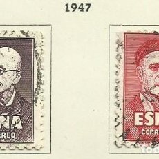 Sellos: ESPAÑA 1947 - FALLA Y ZULOAGA - EDIFIL 1015/1016º. Lote 403051994