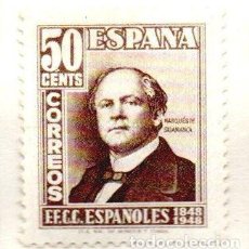 Sellos: SELLO DE ESPAÑA DE 1948 MARQUES DE SALAMANCA 50 CT. NUEVO EDIFIL 1037. Lote 403480349