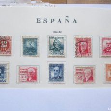 Sellos: SELLOS ESPAÑA DE 1937 ,PERSONAJES, EDIFIL 731 A 740 , VARIOS ESTADOS, BONITOS,VER FOTOS: