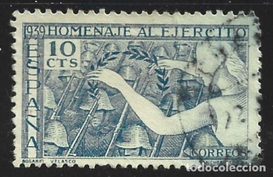 Sellos: ESPA&Ntilde;A 887 - A&Ntilde;O 1939 - HOMENAJE AL EJERCITO - Foto 1