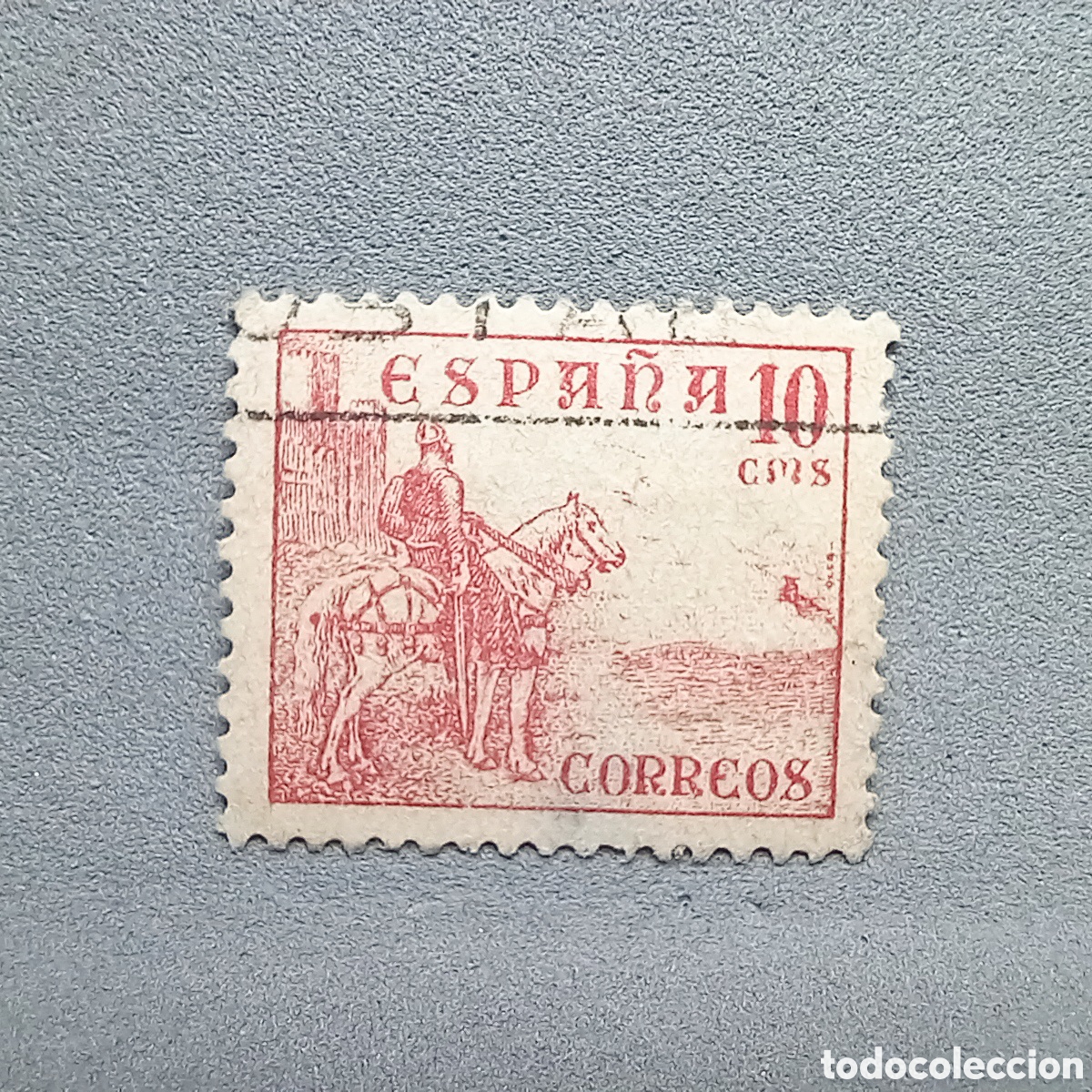Sellos: Sello 10 c&eacute;ntimos. ESPA&Ntilde;A. El Cid. - Foto 1