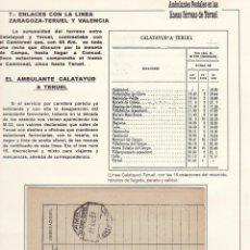 Francobolli: CM3-15- AMBULANTE CALATAYUD-TERUEL TERUEL SAMPER DE CALANDA 1962. VER DESCRIPCION