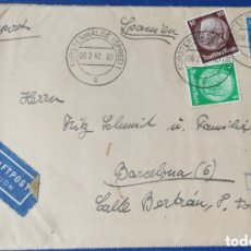 Sellos: CARTA II GUERRA MUNDIAL DE ALEMANIA A BARCELONA SOLDADO A SUS PADRES CENSURA NAZI 1942 INCLUYE CART