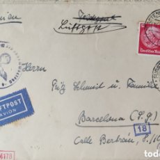 Sellos: CARTA II GUERRA MUNDIAL DE ALEMANIA A BARCELONA DE SOLDADO A PADRES CENSURA NAZI INCLUYE CARTA 1942
