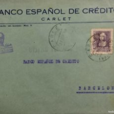 Francobolli: ESPAÑA AÑO 1939 SOBRE CIRCULADO DE CARLET (VALENCIA) A BARCELONA CENSURA MILITAR