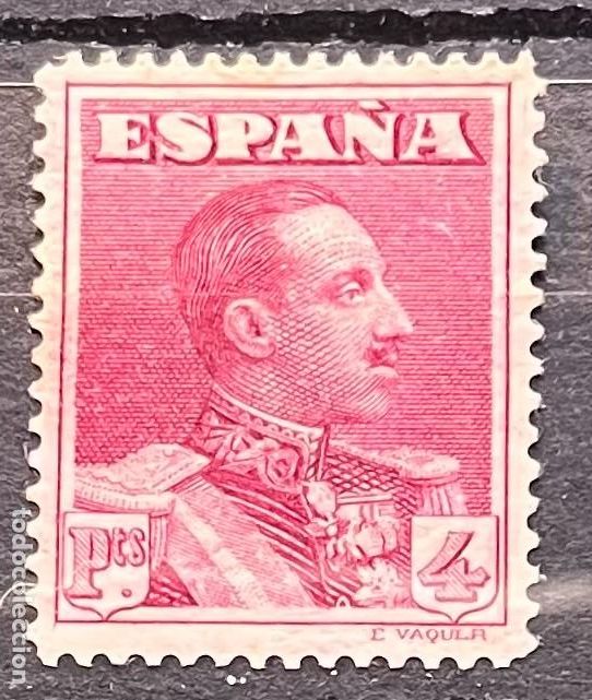 Sellos: 1922 Alfonso XIII Vaquer,MNH*** centrado,color,goma,numerado.lujo
