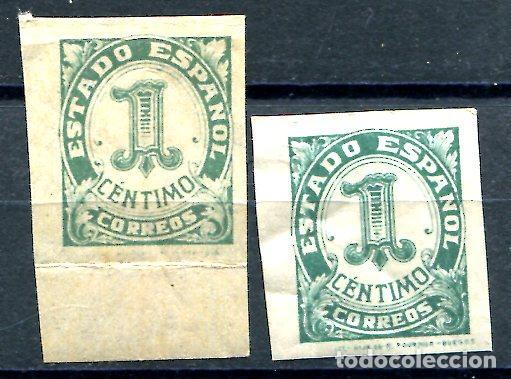 Sellos: Edifil 814. 1 ct cifras, a&ntilde;o 1937. Variedad. Nuevos sin fijasellos. Ver descripci&oacute;n