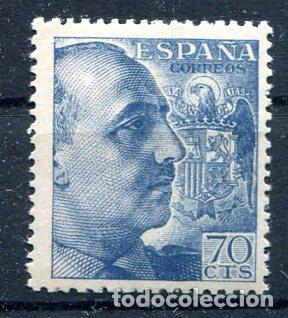 Sellos: Edifil 1055. 70 cts Franco, dentado peque&ntilde;o. Nuevo sin fijasellos, pero la goma con ligero color