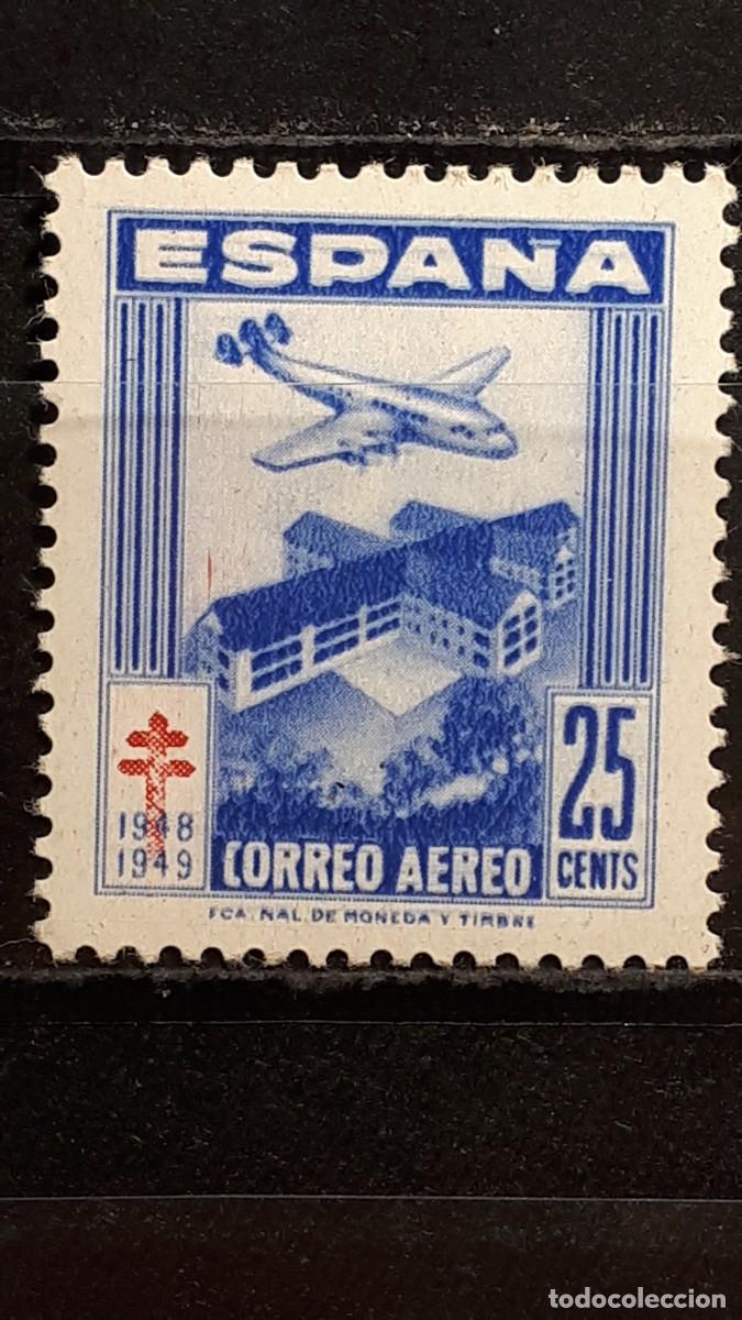 Sellos: ESPA&Ntilde;A . A&ntilde;o 1948 *. EDIFIL 1043 A&eacute;reo