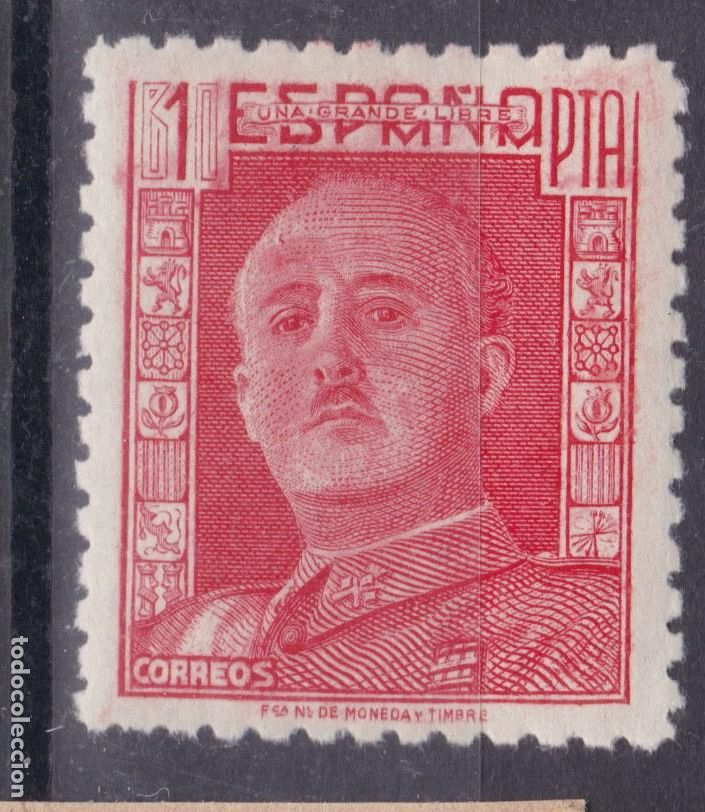 Sellos: SS5-FRANCO 1 Pta ROJO Dentado Grueso . FANTASIA FILATELICA ** Sin Fijasellos . LUJO