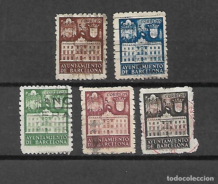 Sellos: Ayuntamiento de Barcelona. sellos a&ntilde;o 1942