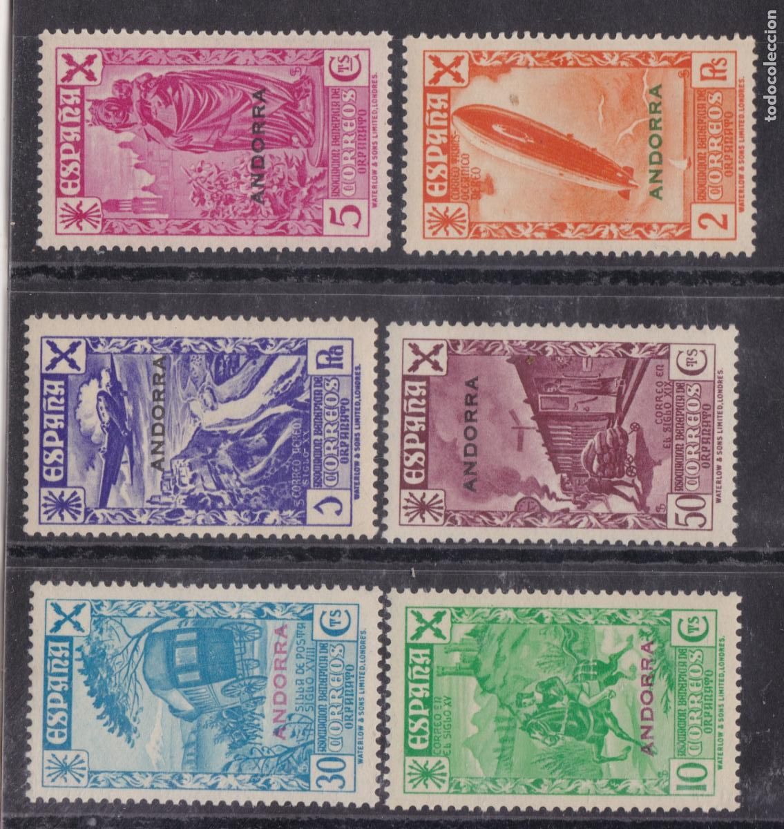 Sellos: SS26-ANDORRA BENEFICENCIA Edifil 1/6 Nuevos ** Sin Fijasellos .