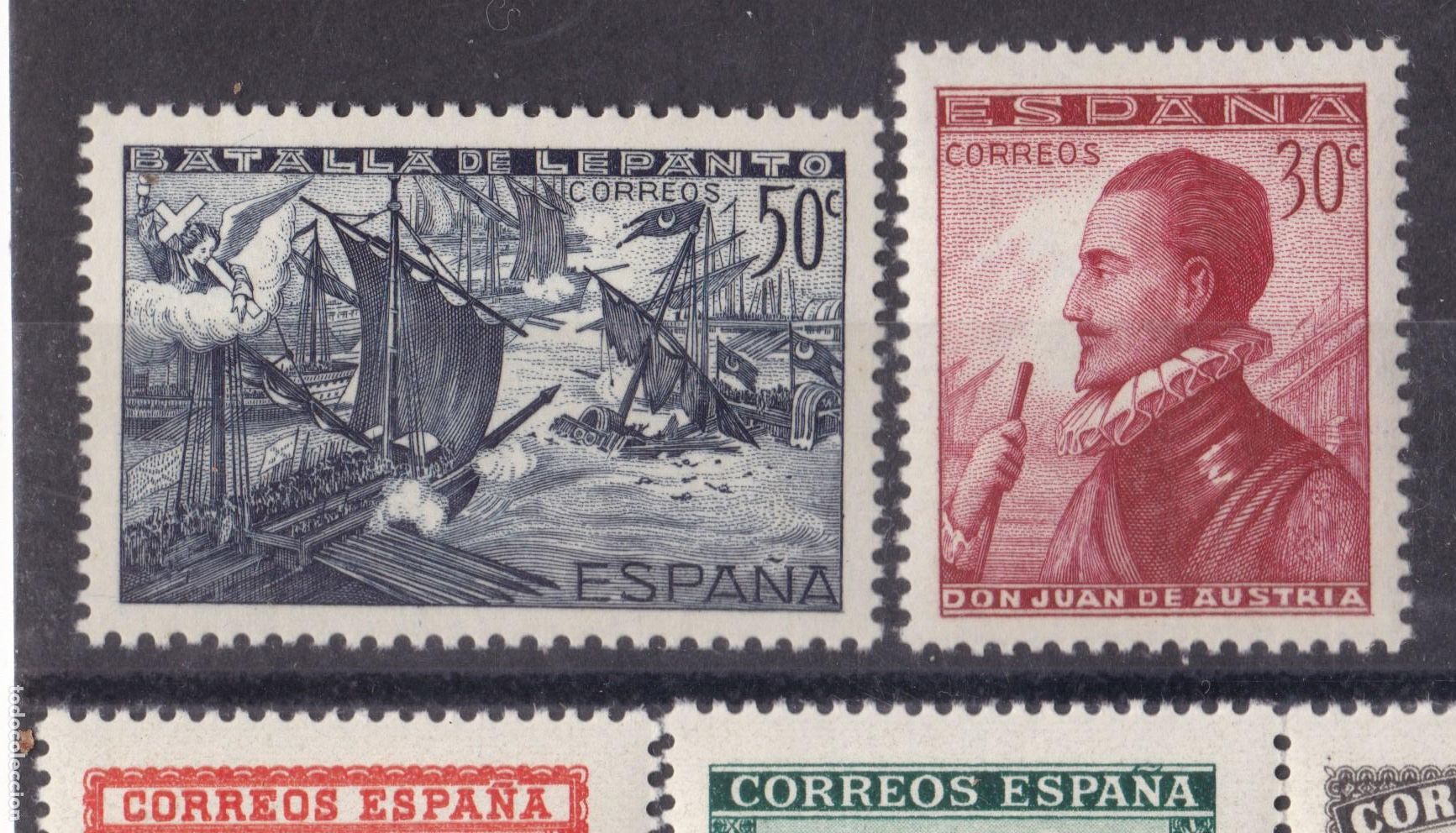 Sellos: SS11-Sellos de las Hojitas LEPANTO Edifil SH 862/63 ** Sin Fijasellos. LUJO