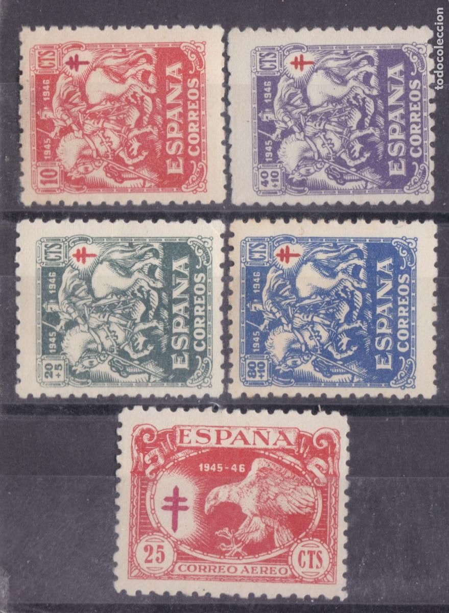 Sellos: SS27-TUBERCULOSOS 1945 Edifil 993/97 Nuevos *