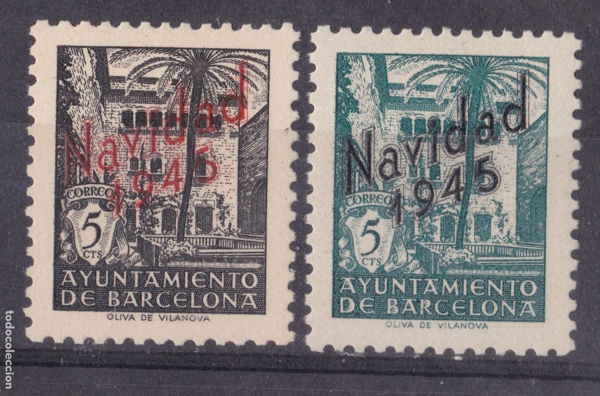 Sellos: SS11- Ayt&ordm; BARCELONA Sellos de las Hojas Edifil NE29/ NE30 Nuevos ** Sin Fijasellos. LUJO