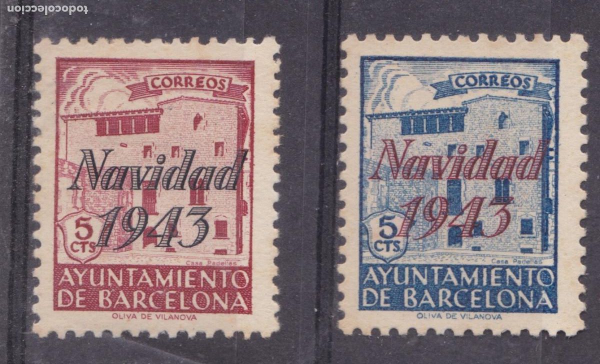 Sellos: SS12- Ayt&ordm; BARCELONA Sellos de las Hojas Navidad Edifil SH 53/54 Nuevos **/(*)