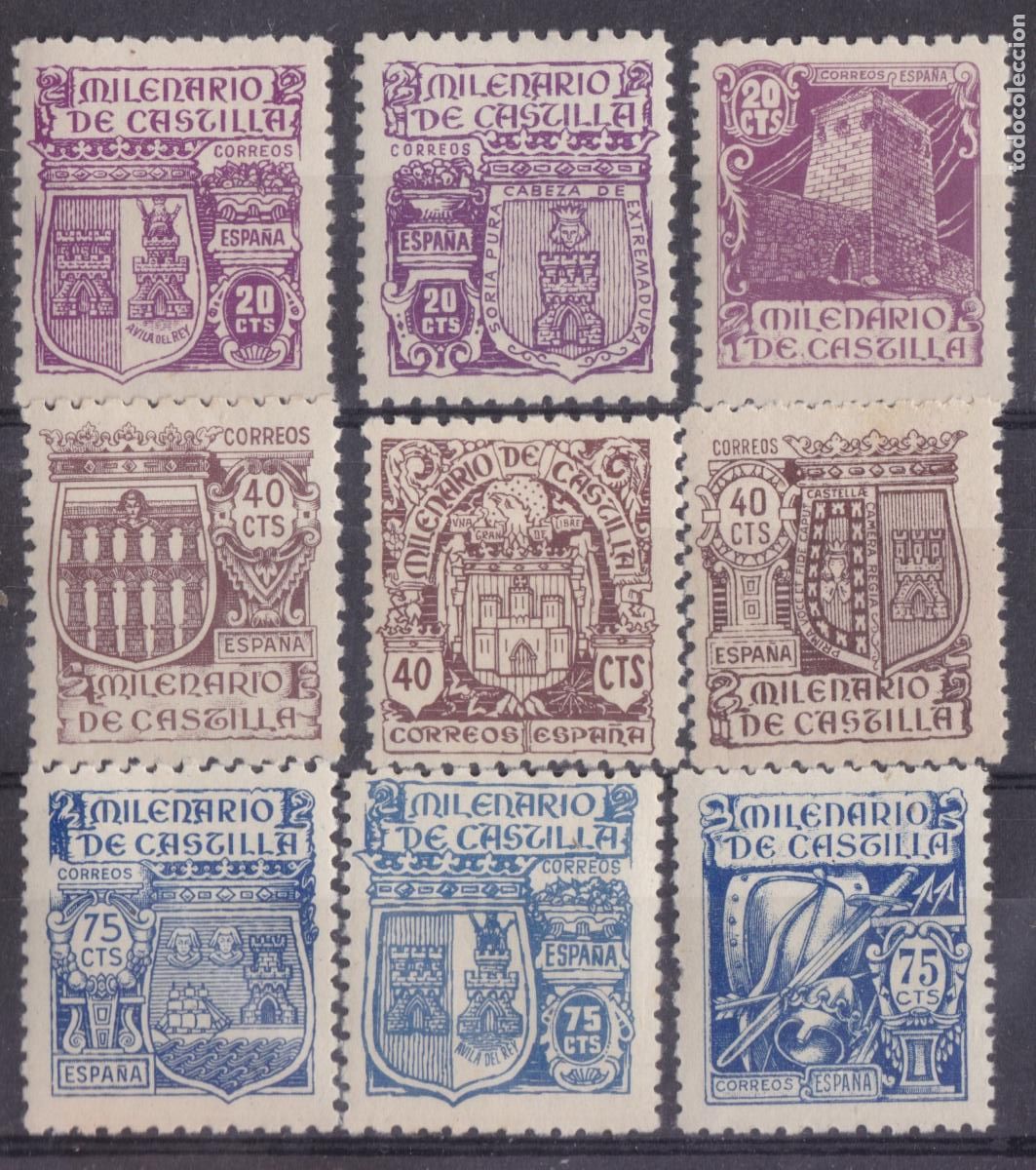 Sellos: SS39-MILENARIO CASTILLA Edifil 974/82 . Nuevos ** Sin Fijasellos. Centrados