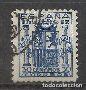 Sellos: escudo 1936 edifil 801 USADO Y BUEN CENTRAJE valor 2022 catalogo 300.- euros