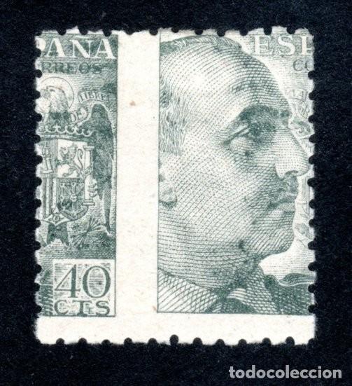 Sellos: EDIFIL 925 GENERAL FRANCO 1939 (VARIEDAD 925dv...DENTADO VERTICAL DESPLAZ.). V.C.ESP.: 28 &euro;. MLH.