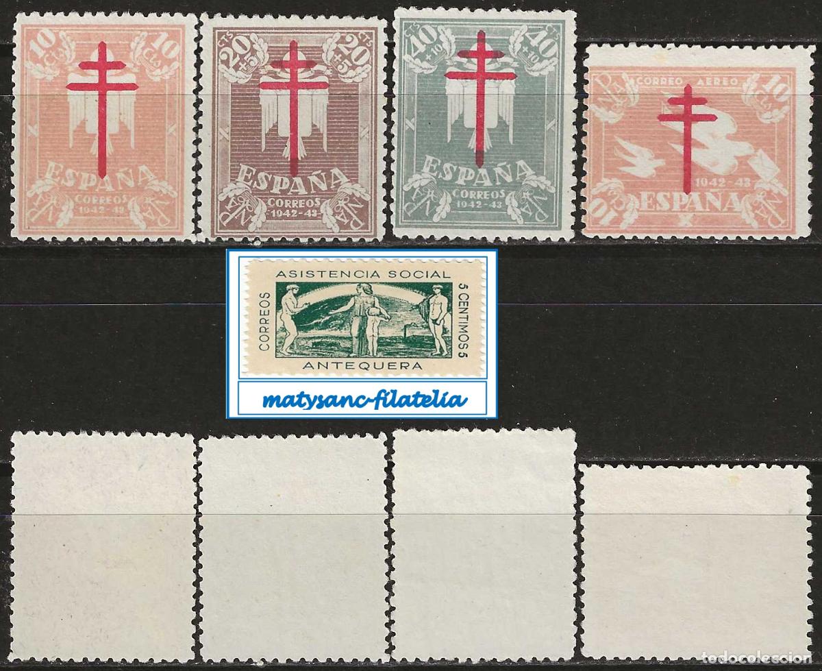 Timbres: ESPA&Ntilde;A 1942. EDIFIL 957/960. &rdquo;SERIE COMPLETA PRO TUBERCULOSOS&rdquo;. VER DESCRIPCI&Oacute;N.