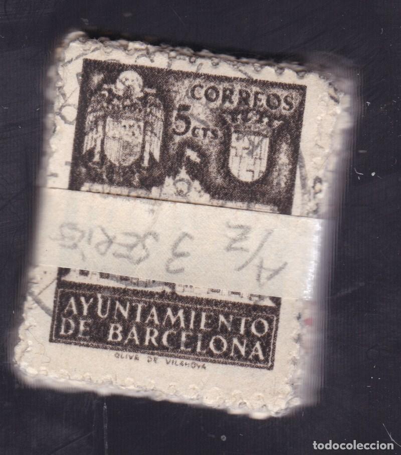 Sellos: FC2-302-Ayuntamiento Barcelona Edifil 33/37 . Pastilla con 3 Series Completas Letras A a Z