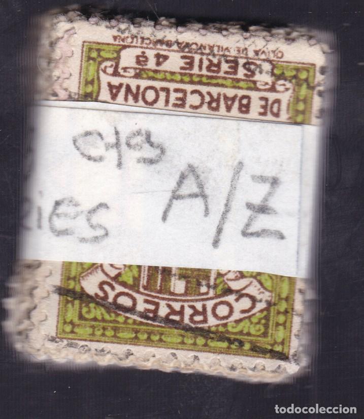 Sellos: FC2-302-Ayuntamiento Barcelona Edifil 9/12 . Pastilla con 3 Series Completas Letras A a Z