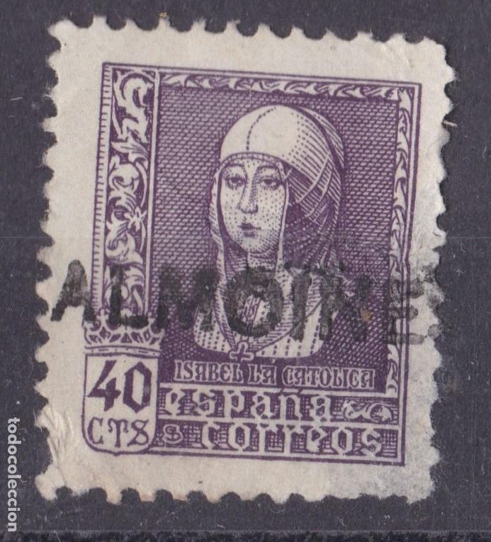 Sellos: SS42-Isabel Cat&oacute;lica Matasellos Lineal ALMOINES (Valencia)